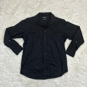 Y2K Streetwear Skull Graphic Grunge Goth Echo Unlimited black button up shirt